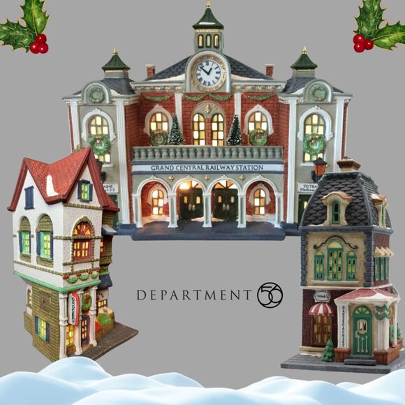 Vintage Department 56 Christmas In The City Grand Central Bundle - Picture 1 of 15